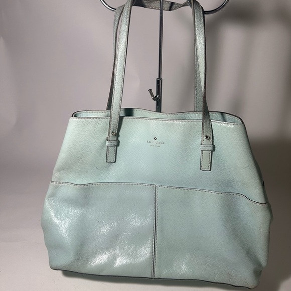 Kate Spade Green Leather Tote with Structured Design - Picture 2 of 8